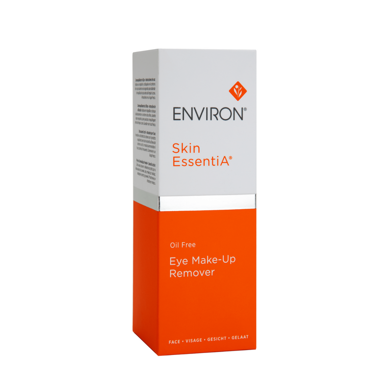 Environ Oil-Free Eye Make-Up Remover bottle with clear label, designed for gentle removal of eye makeup.