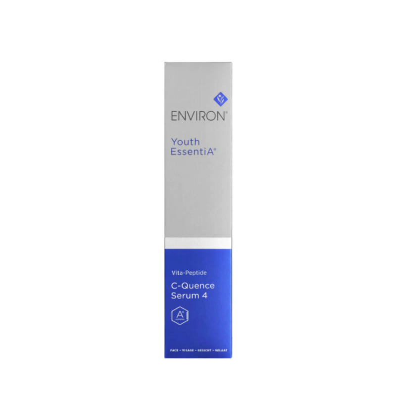 Environ Vita-Peptide C-Quence Serum 4 in a 35ml pump bottle, with a sleek design and clear labeling for nourishing skin care.