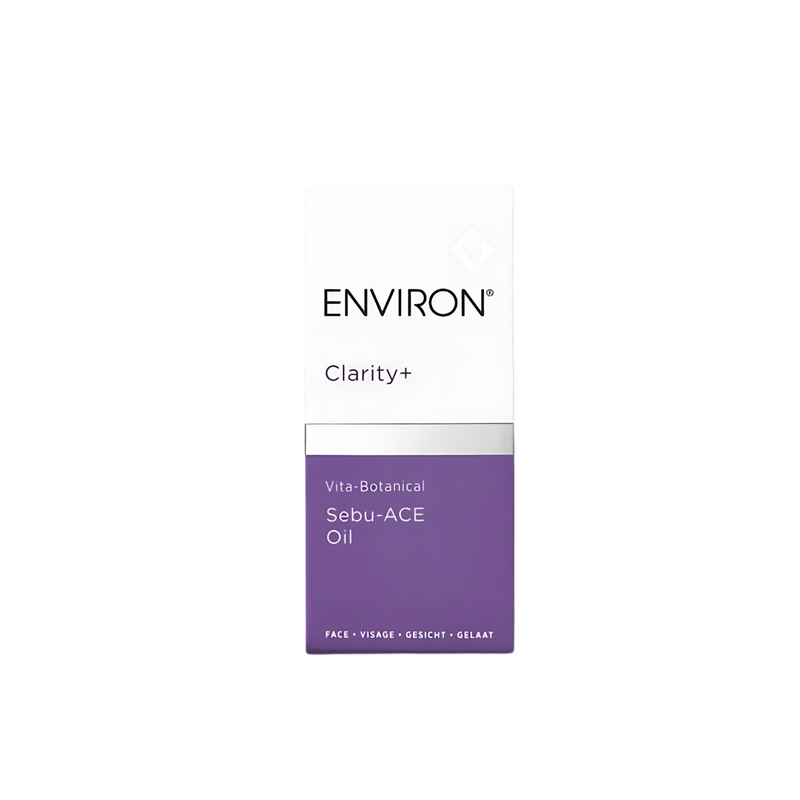 Environ Vita-Botanical Sebu-ACE Oil bottle with dropper, skincare product for nourishing and revitalizing skin.