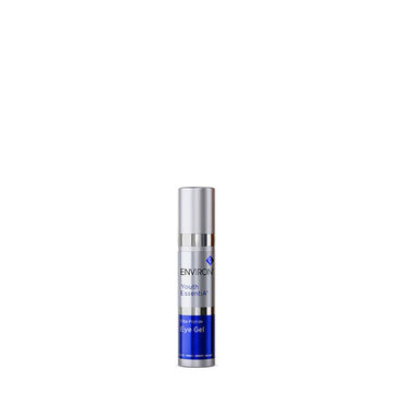 Environ Vita-Peptide Eye Gel in a 10ml tube, showing the clear gel formula and sleek packaging for eye skin care.