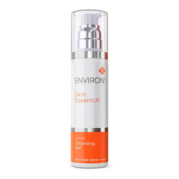 Environ Low Foam Cleansing Gel in 200ml bottle, gentle foaming facial cleanser with soothing ingredients.