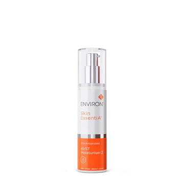 Environ Vita-Antioxidant AVST Moisturiser 2 in a 50ml jar, featuring a sleek container with a white lid and label.