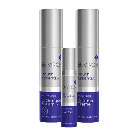 Environ YE Kit #3 including antioxidant defence crème and Vita-Peptide eye gel, skincare products in a professional skincare set.